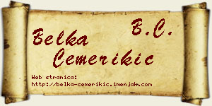 Belka Čemerikić vizit kartica